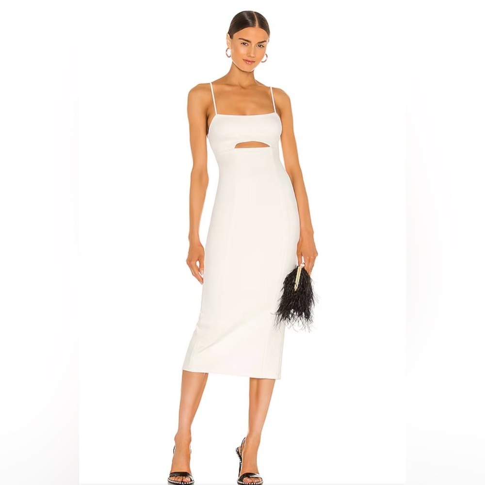 H:ours Enzo Midi Dress in White Size XS NWT